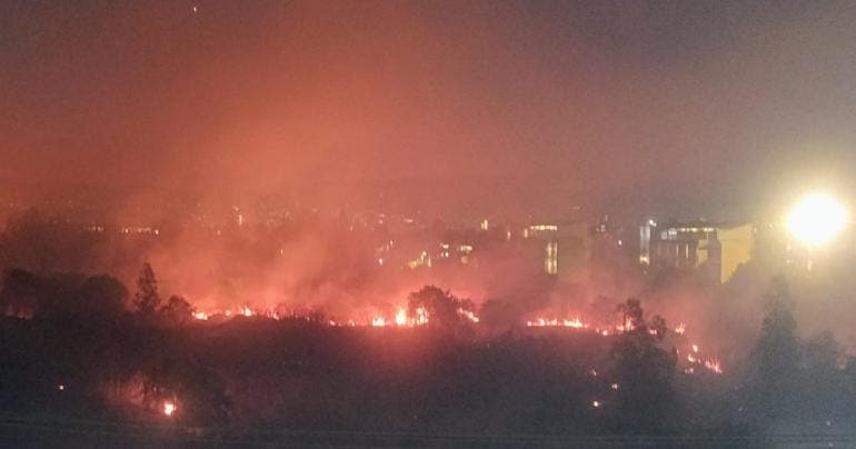 incendio pastizales UACM San Lorenzo Tezonco